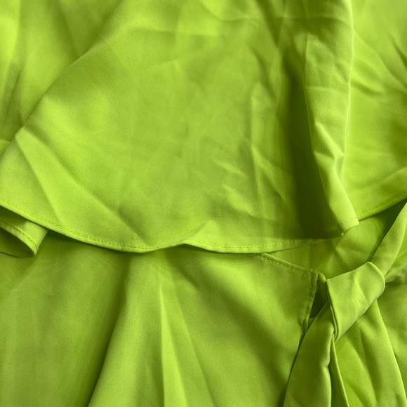 Lime Strapless Ruffle Romper - Picture 3 of 4
